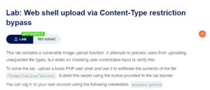 Web shell upload via Content-Type restriction bypass writeup