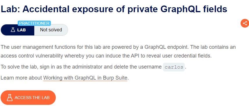 Accidental exposure of private GraphQL fields writeup