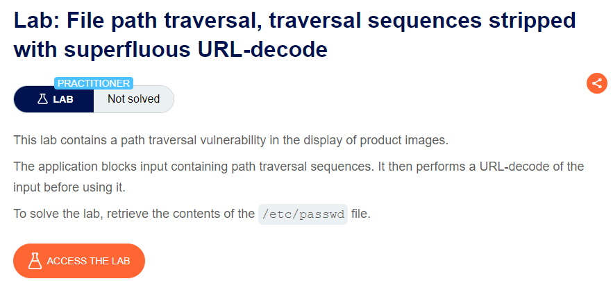 File path traversal, traversal sequences stripped with superfluous URL-decode