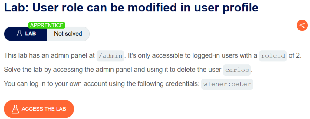 User role can be modified in user profile writeup