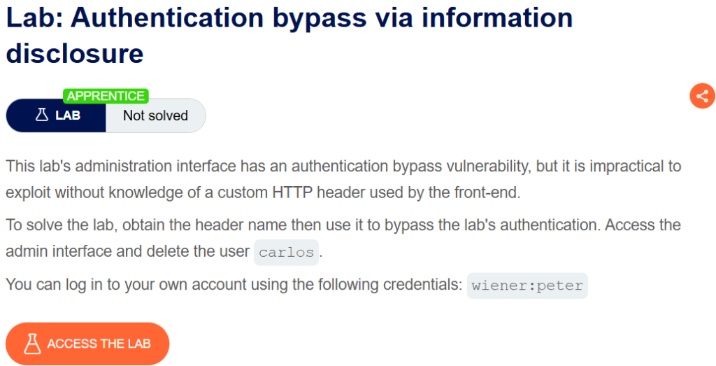 Authentication bypass via information disclosure writeup