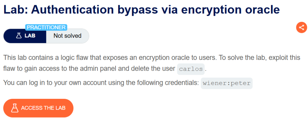 Authentication bypass via encryption oracle writeup