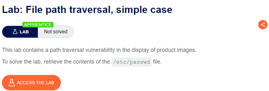 File path traversal, simple case writeup