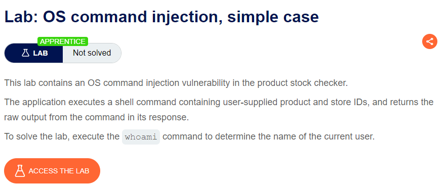 OS command injection, simple case writeup