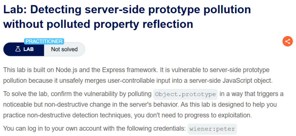 Detecting server-side prototype pollution without polluted property reflection writeup